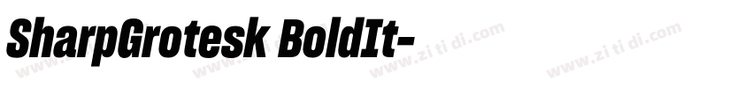 SharpGrotesk BoldIt字体转换